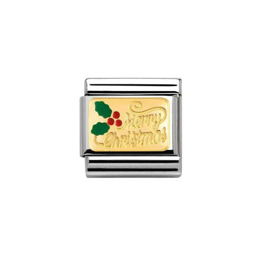 Composable Gold Płytka z napisem Merry Christmas 030282/17
