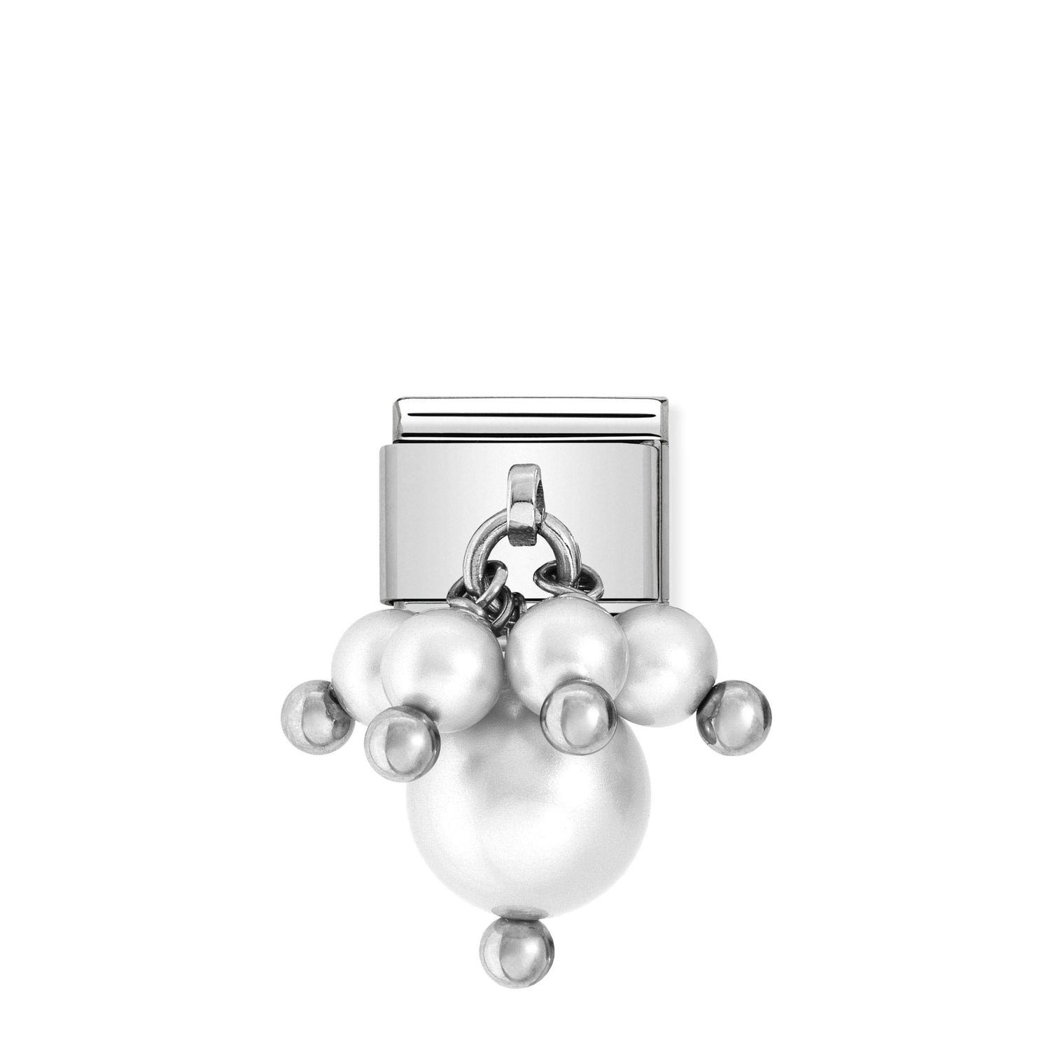 Composable Silver białe perły 030609/01