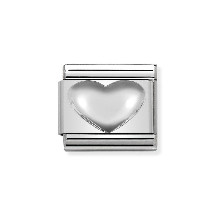 Composable Silver Wypukłe serce 330106/01