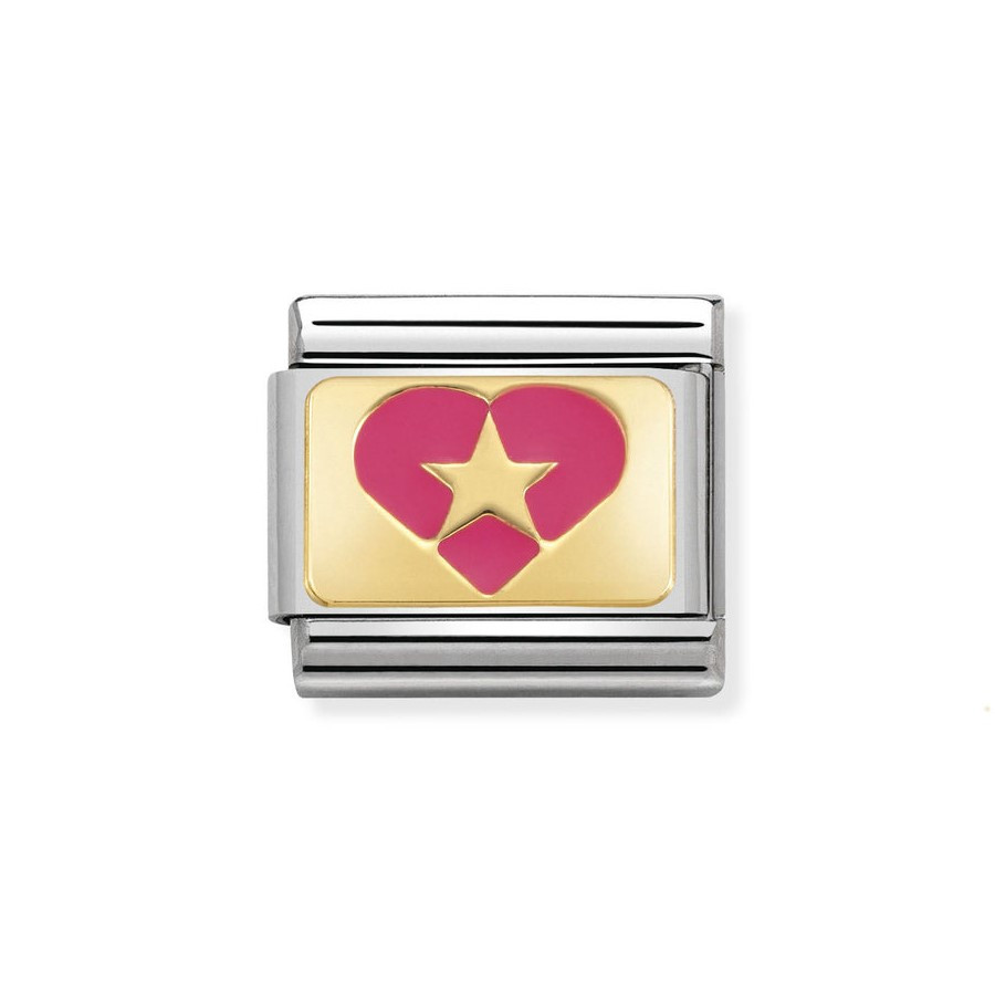 Composable Gold różowe serce z gwiazdą 030284/18