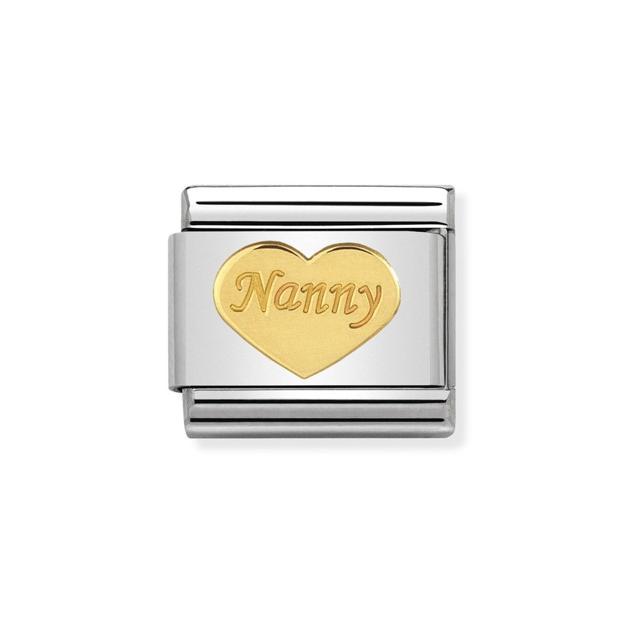 Composable Gold Serce z napisem Nanny (Niania) 030162/35