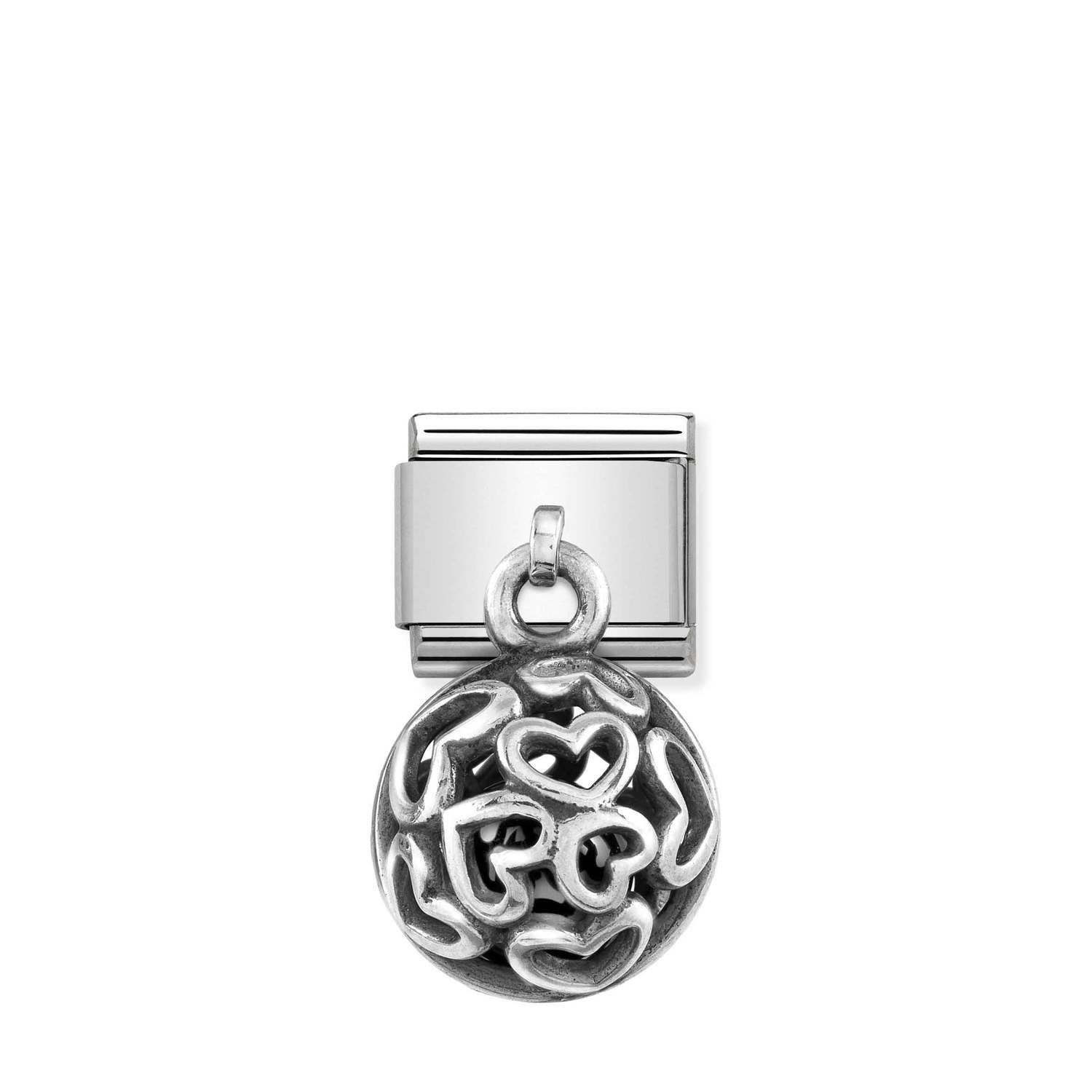 Composable Silver Charms Serce agat 331810/02