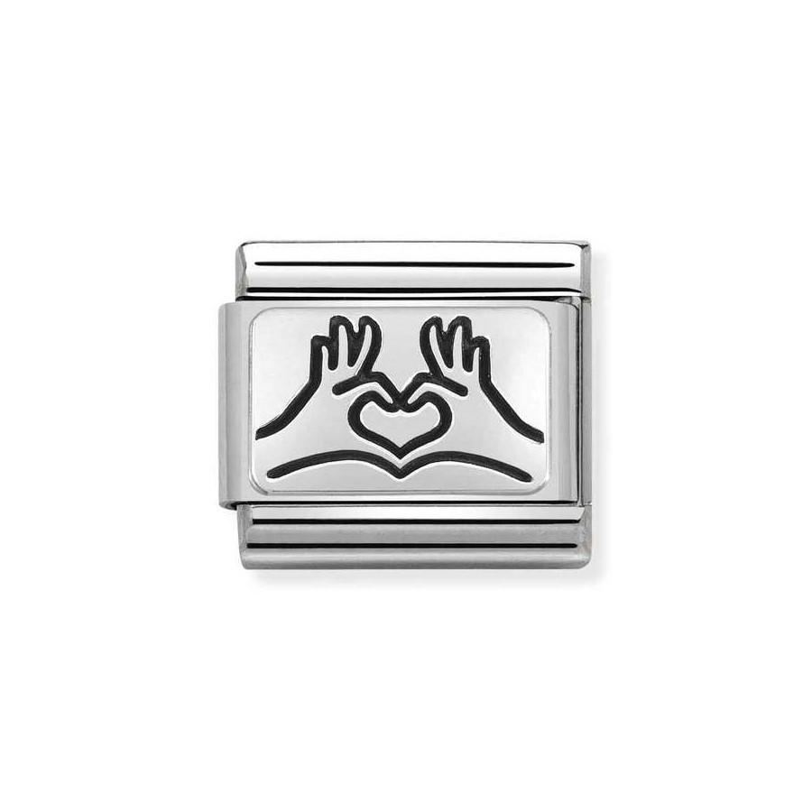 Composable Silver Symbol serca z dłoni 330109/58