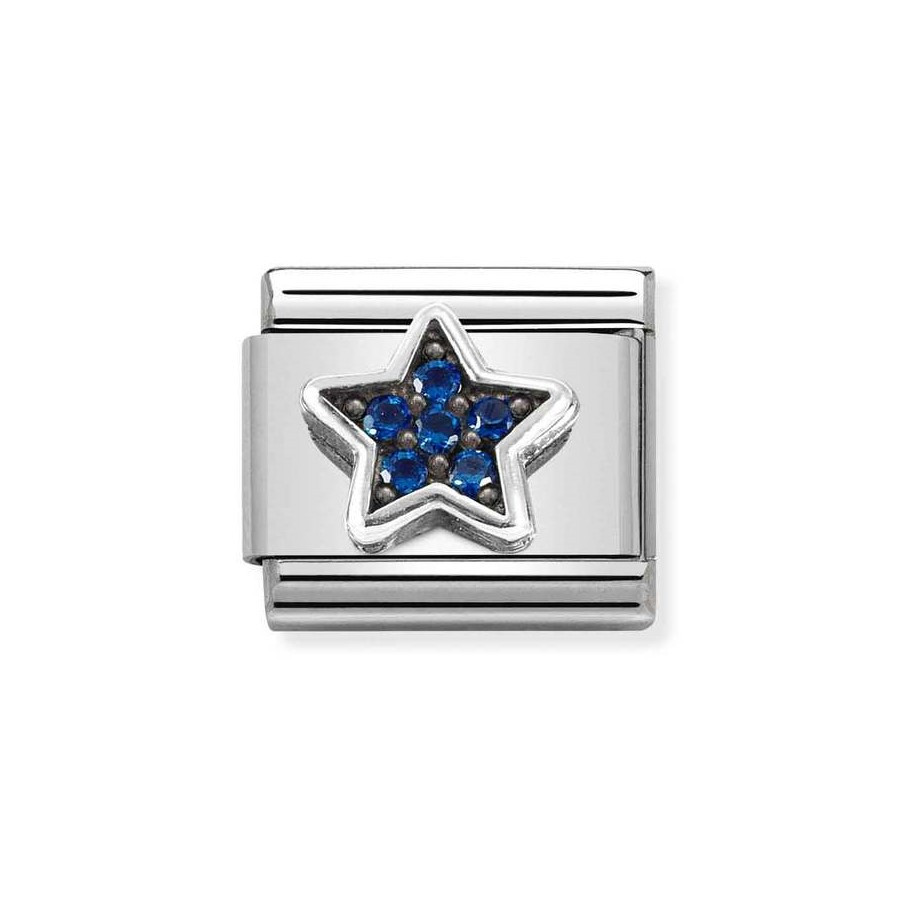 Composable Silver Gwiazda z niebieskimi cyrkoniami 330323/09