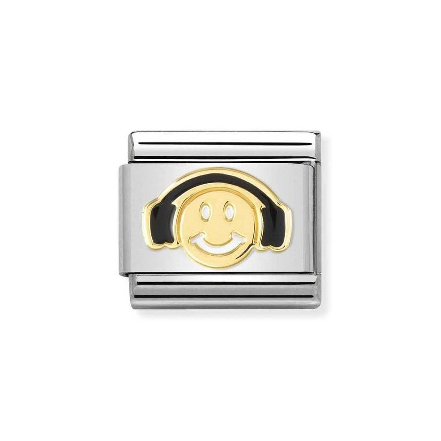 Composable Gold Uśmiech w czarnych słuchawkach 030272/56
