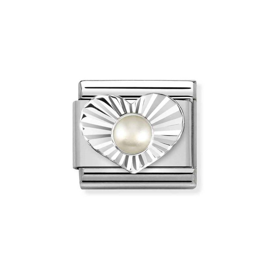Composable Silver Biała Perła w Sercu 330508/13