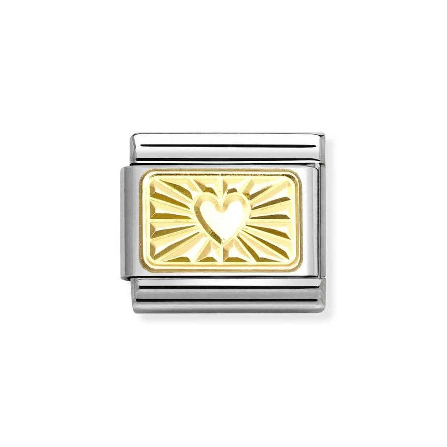Composable Gold 18K Płytka diamentowana z sercem 030121/58