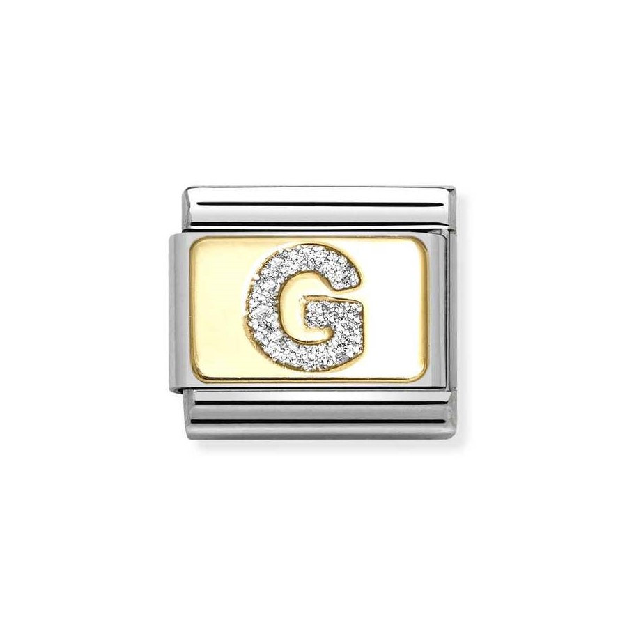 Nomination Composable Gold 18K brokatowa litera G 030291/07