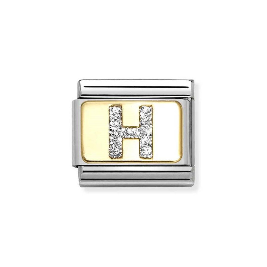 Nomination Composable Gold 18K brokatowa litera "H" 030291/08