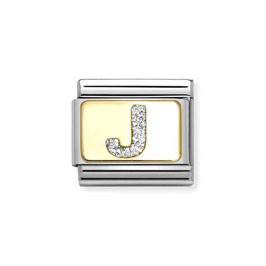 Nomination Composable Gold 18K brokatowa  litera "J" 030291/10