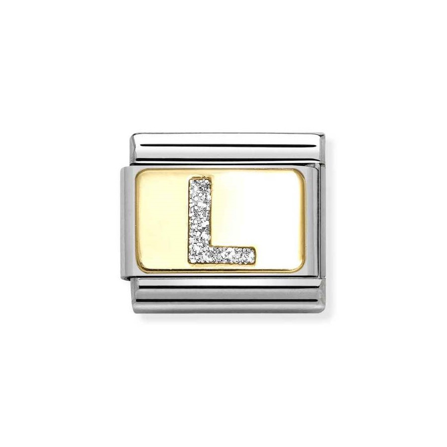 Nomination Composable Gold 18K brokatowa litera "L" 030291/12