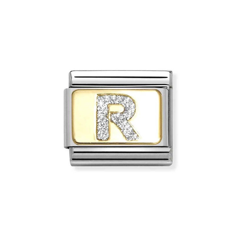 Nomination Composable Gold 18K brokatowa litera "R" 030291/18