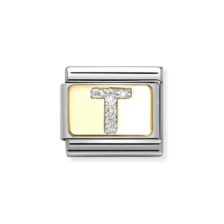 Nomination Composable Gold 18K brokatowa  litera "T" 030291/20