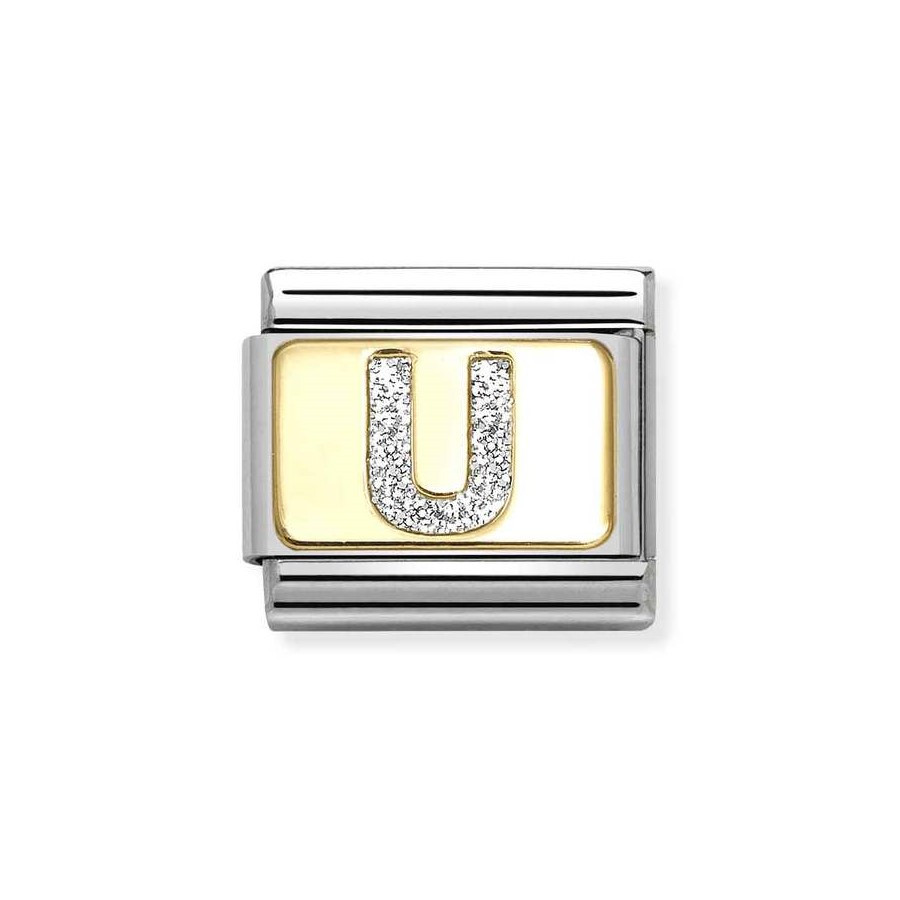 Nomination Composable Gold 18K brokatowa  litera "U" 030291/21