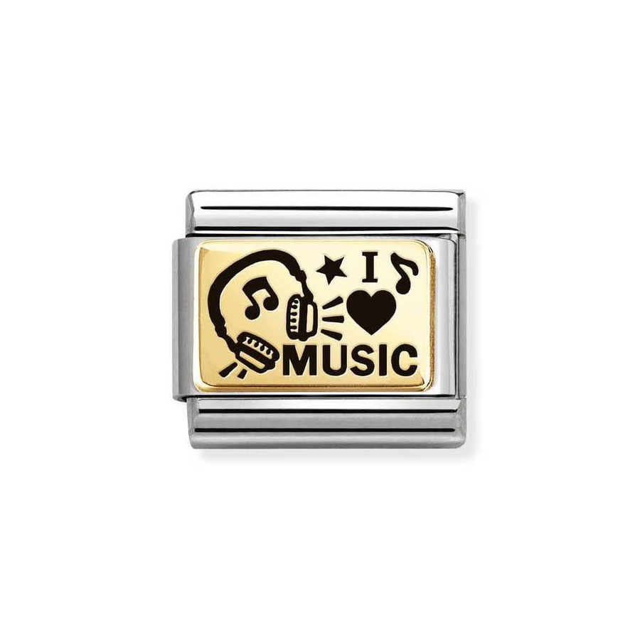 Nomination Composable Gold 18K I LOVE MUSIC 030166/46