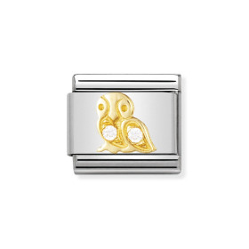 Composable Gold 18k Sowa z białymi cyrkoniami 030303/01