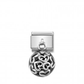 Composable Silver Charms Serce agat 331810/02