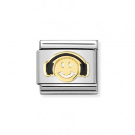 Composable Gold Uśmiech w czarnych słuchawkach 030272/56
