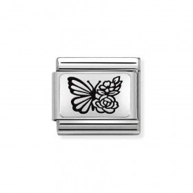 Composable Silver Motylek w kwiatach 330111/22