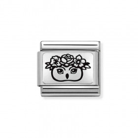 Composable Silver Sowa w kwiatach 330111/30