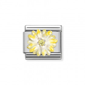 Composable Silver Żółty kwiat z żółtą cyrkonią 330321/04