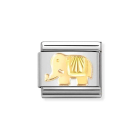 Nomination Composable Gold 18K Słonik diamentowany 030149/50