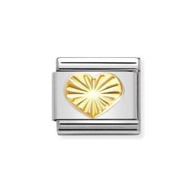 Nomination Composable Gold 18K Serce diamentowane 030149/51
