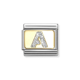 Nomination Composable Gold 18K brokatowa litera "A" 030291/01