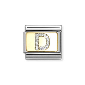 Nomination Composable Gold 18K brokatowa litera "D" 030291/04