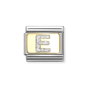 Nomination Composable Gold 18K brokatowa litera "E" 030291/05