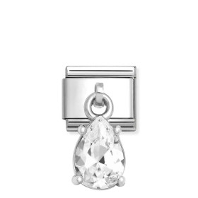 Nomination Composable Silver Charms Kropla biała cyrkonia 331812/10