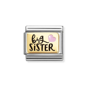 Nomination Composable Gold 18K Starsza siostra z różowym sercem 030289/05