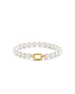 Bransoletka srebrna pozłacana TI SENTO 23036YP perły