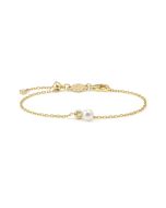Bransoletka Nomination Italy Pearls Loop z perłą typu shell srebrna pozłacana kropka 242901/044