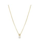 Naszyjnik Nomination Italy Pearls Loop z perłą typu shell srebrny pozłacany kropka 242902/044
