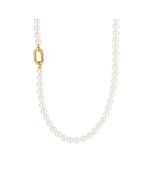 Naszyjnik srebrny pozłacany TI SENTO 34050YP/48 perły