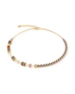 Naszyjnik Coeur de Lion GeoCUBE® Precious Fusion Pearls Mocha Mousse 5086/10-1100