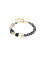 Bransoletka Coeur de Lion GeoCUBE® Precious Fusion Pearls Anthracite Glow 5086/30-1216