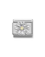 Composable Silver Kwiat stokrotka żółta cyrkonia 330311/13