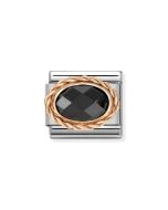 Composable Rose Gold Czarna Cyrkonia 430603/011