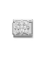 Composable Silver Róża Wiatrów z cyrkonią 330304/45