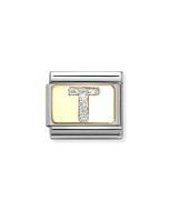 Nomination Composable Gold 18K brokatowa  litera "T" 030291/20