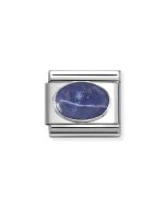 Nomination Composable Silver Matowy niebieski sodalit 330510/42