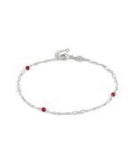 Bransoletka Nomination Italy Anklets srebrna z czerwonym koralem 241000/005