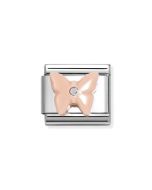 Nomination Composable Silver Różowy motyl 330509/14