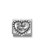 Nomination Composable Silver serce z napisem Soul sister 330101/82