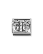 Nomination Composable Silver Znak zodiaku Bliżnięta z białymi cyrkoniami 330326/03