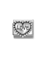 Nomination Composable Silver serce z napisem love - miłość 330101/88