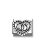 Nomination Composable Silver serce z obrączkami 330101/90
