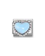 Nomination Composable Silver niebieskie serce 330204/34
